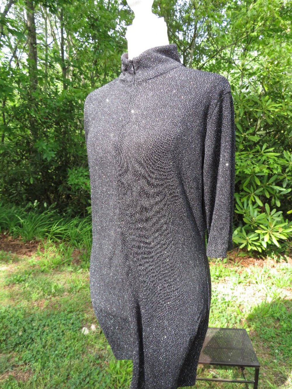 Bitte Kai Rand Black Metallic Knit Dress – Avant Garde Minimalist Artwear | Lrg
